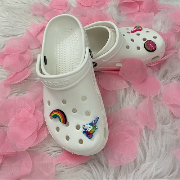 CROCS Shoes - Women white crocs size 6 Used.